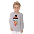thumbnail image 2 of Awkward Styles Thanksgiving Toddler Long Sleeve Shirt Turkey Face Kids T-Shirt, 2 of 5