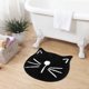 thumbnail image 1 of Cat Face Bathroom Rugs, Non Slip Bathroom Cat Bath Mat, Home Living Room Mat, Machine Washable Room Carpet, Microfiber Doormat, 24x24 Inch (Black), 1 of 4