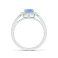 thumbnail image 2 of Angara Natural 1.6 Ct. Tanzanite with Diamond Halo Ring in 14K White Gold for Women (Ring Size: 11), 2 of 8