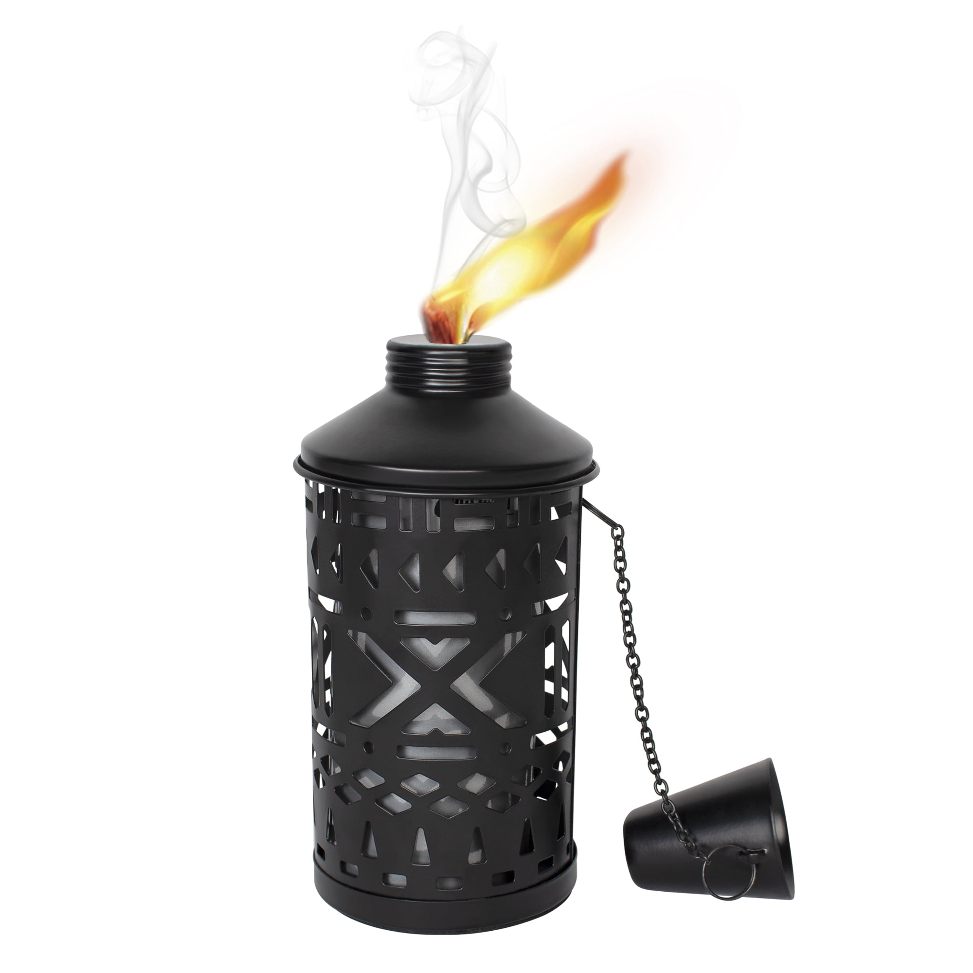 Mainstays Citronella Metal Table Top Torch for Indoor and Outdoor- Black 1 Pc