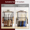 thumbnail image 6 of Guitar Stand, Guitar Rack for Acoustic Holder, Electric Guitar, Bass, Multiple Guitar Rack Holder for Guitars, Guitar Amp Accessories, for Home Music Studio, Rustic Brown and Black GSHR6701, 6 of 17