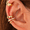 Style 1, variant on Non-Piercing Ear Cuffs Set, 4 Pairs 14K Gold Plated Clip On Cartilage Earrings, Adjustable Fake Helix & Conch Ear Cuffs for Women, Stackable Ear Jewelry