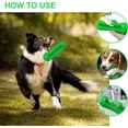 thumbnail image 4 of Juguete para perros, juguete para perros indestructible, juguetes de goma para perros chirriantes, juguetes interactivos para perros para limpiar los dientes para perros pequeños, medianos y grandes (verde) JM, 4 of 5