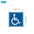 thumbnail image 2 of Unique Bargains 3x3 Inch Handicap Sign Stickers, Vinyl Accessible Sign Disabled Symbol Weatherproof for Wheelchair Person 8Pcs, 2 of 6