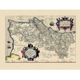 thumbnail image 2 of Ortelius 18x15 Gold Ornate Wood Framed with Double Matting Museum Art Print Titled - Iberian Peninsula Portugal - Ortelius 1570, 2 of 4