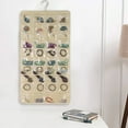 thumbnail image 6 of Bevtee 2 Pack Hanging Jewelry Organizer, 160 Pockets , Earring Holder Organizer for Women Girls, Beige, 6 of 6