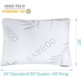 thumbnail image 3 of JJDANFILL Rayon Derived from Bamboo Pillow Standard Size Set of 2 - Machine Washable Bed Pillows for Sleeping for Back, Stomach and Side Sleeper - Firm Shredded Memory Foam Pillows 20 * 26in, 3 of 5