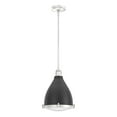 thumbnail image 2 of Hunter - Bluff View 1-light Matte Black, Medium Size Pendant Light, Dimmable, Casual Style, Bell Shaped, for Bedrooms, Dining, Living Rooms - 19218, 2 of 8