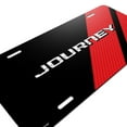 thumbnail image 3 of Dodge Journey Carbon Fiber Look Red Stripe Graphic Aluminum License Plate, 3 of 5