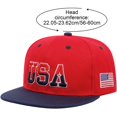 thumbnail image 5 of USA Embroidered Baseball Cap Unisex Hip Hop Hats Vintage Adjustable Snapback Hat Trucker Cap Sun Hat for Men Women, 5 of 7