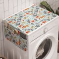 thumbnail image 1 of Marine Washing Machine Organizer, Underwater Elements Bubbles and Coral Reef, Anti-slip Fabric Top Cover for Washer and Dryer, Multicolor, by Ambesonne, 1 of 1