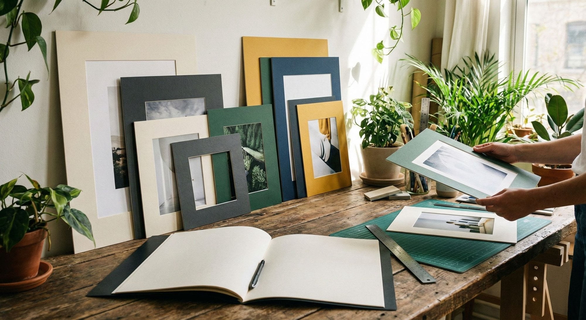 Off White Picture Frame Mat for 18x24 Frames - Fits 15x20 Photos - 10 Mats