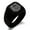 Black, variant on Stainless Steel Dragon Knot Skuld's Net Viking Rune Engraved Square Flat Top Biker Style Polished Signet Ring