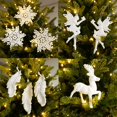 thumbnail image 2 of Adornos para árbol de Navidad, muñeco de ángel blanco, reno, copos de nieve, adorno colgante para árbol de Navidad, juguetes para niños, manualidades para hacer tú mismo, Navidad, 2 of 5