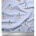 thumbnail image 1 of Soimoi Velvet Fabric Carrot & Rabbit Dots Print Fabric by the Yard 58 Inch Wide, 1 of 5