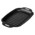 thumbnail image 2 of Siruishop Barbecue Grill Plate Steak Pan Carbon Steel Cookware Black Versatile Rectangular M, 2 of 8