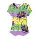 thumbnail image 4 of Fiudx Liquidación de Ofertas Flash Top Informal de Primavera y Verano de Manga Corta con Cuello En V para Mujer, 4 of 4