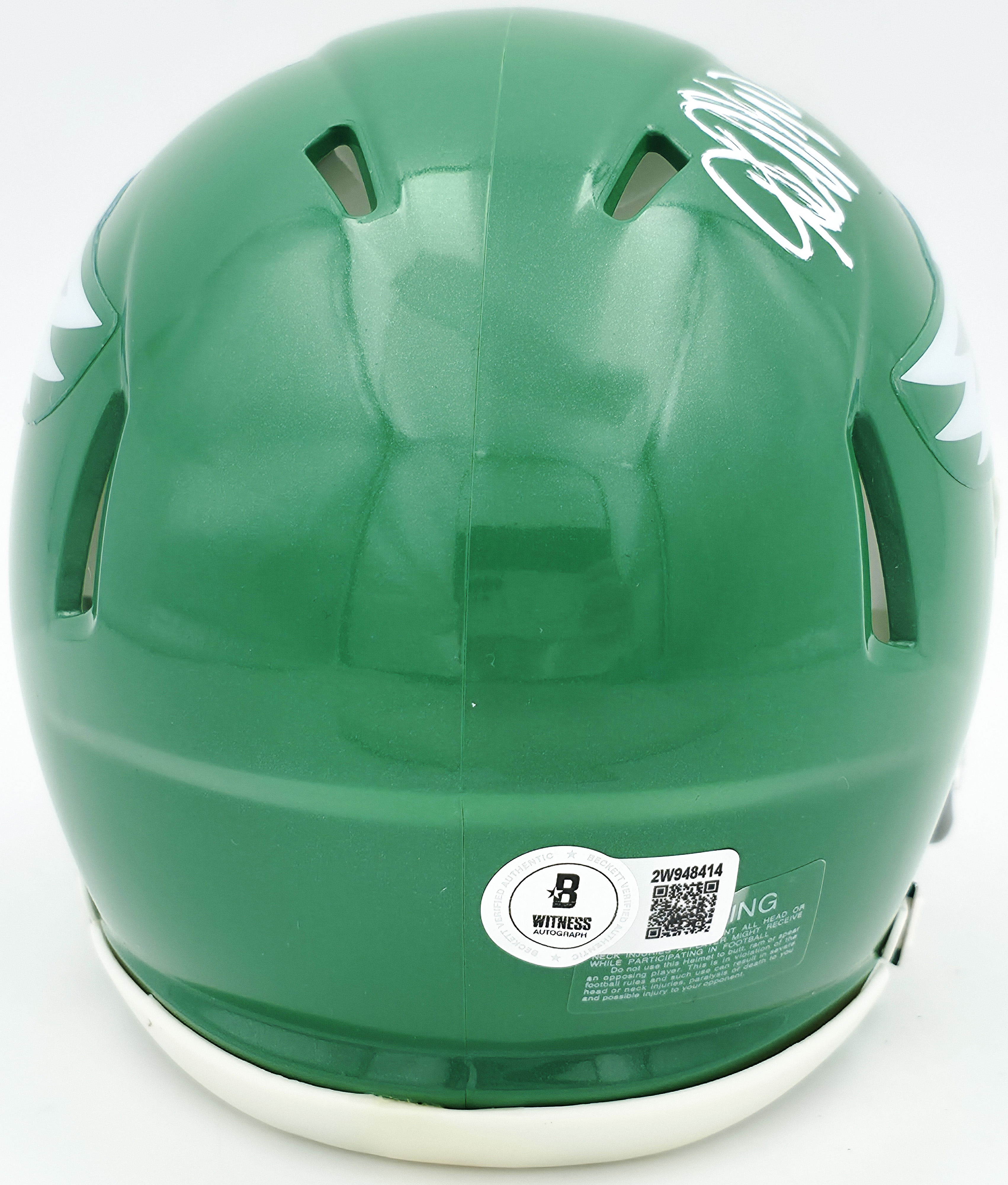 DeSean Jackson Autographed Philadelphia Eagles 2023 Alternate Kelly Green Speed Mini Helmet Beckett BAS Witness 243641