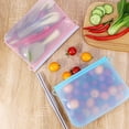thumbnail image 4 of wirlsweal Food Storage Bag Leak-proof Easy Seal Silica Gel Vegetable Fruit Freezer Gallon Bag for Home, 4 of 10