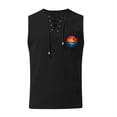 thumbnail image 3 of Camisetas de Verano para Hombre, Corbata Casual de Color Sólido sin Mangas Cuello Redondo Camiseta de Camiseta Hecha de 60% Algodón 40% Lino, Bajo Camisetas para Hombres, 3 of 3
