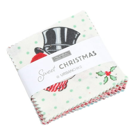 Cranston Christmas Fabric Sweet Christmas Moda Mini Charm Pack by Urban Chiks; 42 - 2.5
