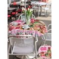 thumbnail image 4 of Outdoor Tablecloth with Umbrella Hole and Zipper, Christmas Cats Round Table Cloth 60 Inch Waterproof Tablecloth, XmasTree Winter Gifts Floral Pink Plaid Picnic Table Cover for Patio Camping, 4 of 7