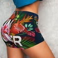 thumbnail image 3 of KLL Summer Birds and Flowers Pattern Workout Shorts for Women Scrunch Short Gym Yoga Running Sport Active Exercise Fitness Shorts, 3 of 8