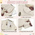 thumbnail image 4 of FORMRS Kids Short Sleeve Top and Pants Pajama Set Unisex Satin 2-Piece Sleepwear, Sizes 7-8Y, Beige Cowboy Pattern, 4 of 8