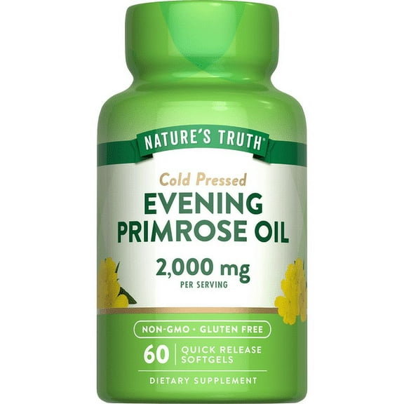 Nature's Truth Cold Pressure Evening Primrose Oil, 1000mg, 60ct, 4-Pack