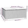 thumbnail image 6 of vidaXL Patio Coffee Table Gray 23.6"x23.6"x11.8" Poly Rattan and Glass, 6 of 16