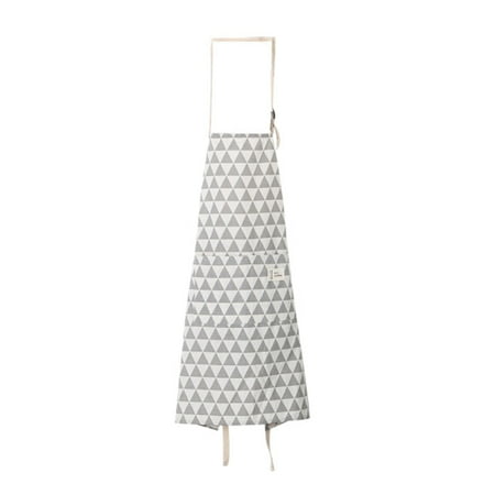 

YeccYuly Adjustable Sleeveless Grid Cotton Linen Restaurant Kitchen Baking Cooking Apron