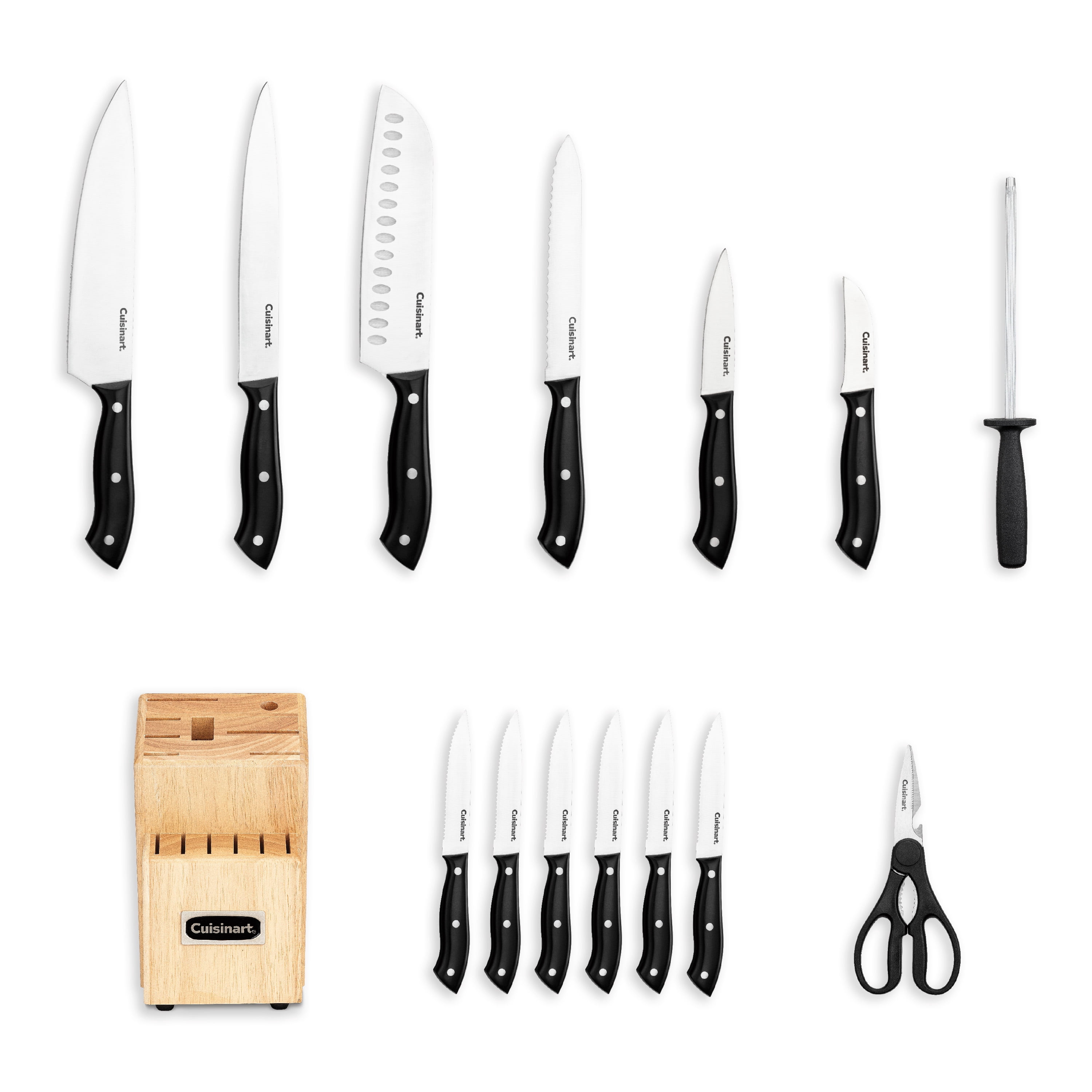 Cuisinart Classic Triple Rivet Stainless Steel 15 Piece Knife Block Set