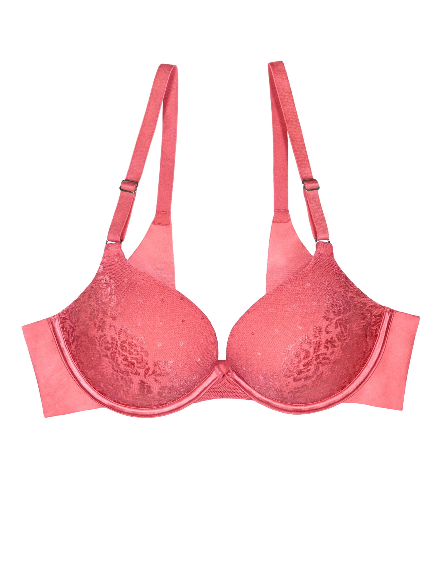 Secret Treasures Women's Back Smoothing Lace Push Up Bra, Style-ST382