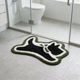 thumbnail image 3 of Western Puppy Pattern Bath Mat Soft Microfiber Shaped Carpet With Non- Rubber Backing For Bathroom Floor, 3 of 5