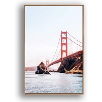 IDEA4WALL Framed Canvas Wall Art for Living Room, Bedroom Brooklyn Bridge and New York City Canvas Prints for Modern Home Decoration Ready to Hang