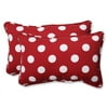 Pillow Perfect Inc. 386713 Polka Dot Red Rectangle Throw Pillow (Set of 2)