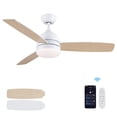thumbnail image 5 of Wellspeed 48 in. Smart Ceiling Fan Light, Work with App Control, 3-Blade, for Indoor, Matte White, 5 of 18