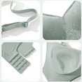 thumbnail image 4 of Amidoa Push-up Bras for Older Women Green Wire-Free High Support Solid Bra Brasiers Women L, 4 of 6