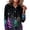 Dark Blue-A#170830HH, variant on Hearthz Christmas Waffle Knit Polo Shirt for Women Christmas Tree Print Henley Shirts for Women Button V Neck Long Sleeve Tennis Tops Relaxed Fit Office Daily T Shirts for Women