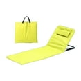 thumbnail image 1 of jinwen Tapis de Plage Inclinable Dossier Réglable Chaise de Sol pour Pique-Nique Cour Arrière Piscine Jaune, 1 of 9