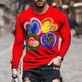 thumbnail image 2 of LYXSSBYX Mens Shirts Long Sleeve T Shirts Men's Unisex Daily T Shirt 3D Print Graphic Prints Long Sleeve Tops Casual Bloue, 2 of 9