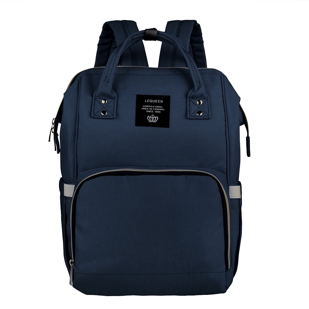Vbiger Waterproof Large Capacity Adjustable Shoulder Straps Insulated Pockets Zipper Pockets Backpack Diaper Bag, Blue