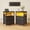 Black-2 Drawers, variant on Tomnk LED Nightstand with Charging Station, Bedside Table Night Stand with 2 Fabric Storage Drawers, Black