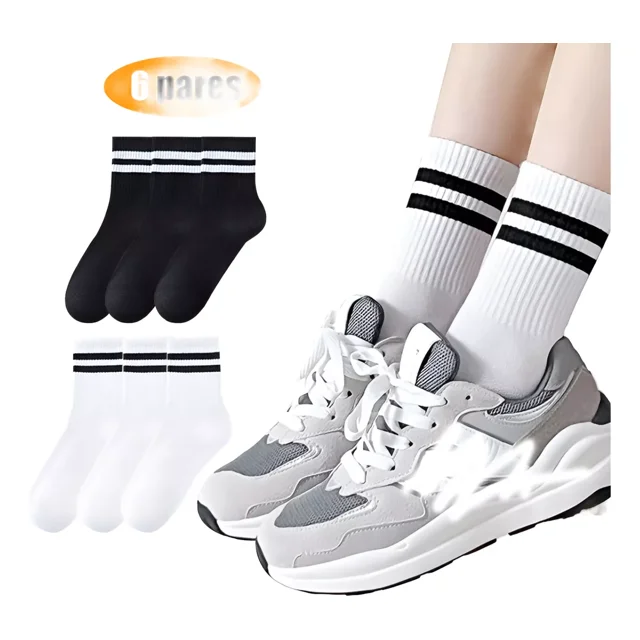 Calcetas Mujer Hombre Algodón Calcetines Deportivo 6 Pares