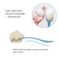 thumbnail image 2 of 2 In 1 Bath Body Brush With Soft Loofah And Bristles Back Scrubber With Curved Long Handled Shower Brush Banmo, 2 of 5