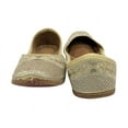 thumbnail image 4 of women's Punjabi Juttis for women handmade sandals flat Ethnic shoes Indian gold Jootis US 9.5/ EURO 41, 4 of 5