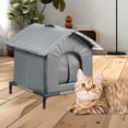 thumbnail image 1 of Casa para Gatos Refrescante con Paquete de Hielo Reutilizable Refugio de Gatitos Cama Elevada para Mascotas Triple Capa de Tela Oxford Y Aluminio Ade L, 1 of 8