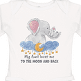 thumbnail image 4 of Inktastic My Aunt Loves me to the Moon and Back Elephant Family Boys or Girls Long Sleeve Baby Bodysuit, 4 of 5