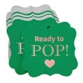 thumbnail image 3 of Inkdotpot Real Rose Gold Foil Bracket Shape Paper Hang Tags Ready To Pop Baby Shower Favor Tags Pack Of 100, 3 of 7