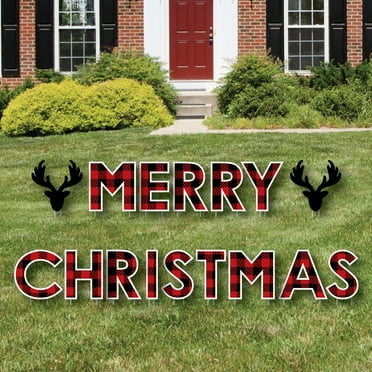 Merry Christmas - Yard Sign Outdoor Lawn Decorations - Christmas Yard Signs - Walmart.com